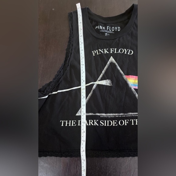 Pink Floyd Crop Sleeveless Band T-shirt Lace Trim Size Large - Picture 4 of 8